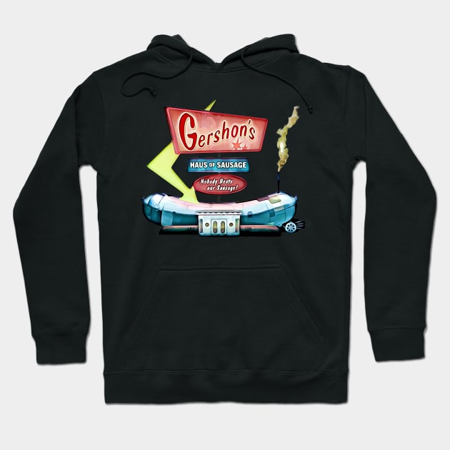 Gershon's Haus of Sausage - Time Machine Tour Hoodie by RetroZest